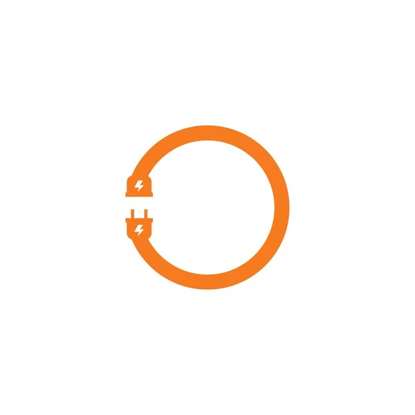 Elektrisk Plug Logo Vektor Ikon Illustration Design — Stock vektor