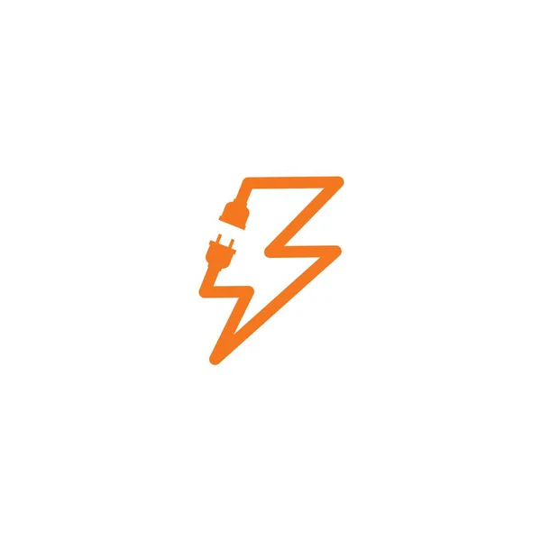 Electrical Plug Logo Vector Icon Illustration Design — Stock Vector