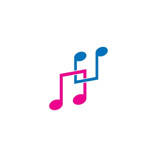 Música Nota Vector Icono Ilustración Diseño — Vector de stock