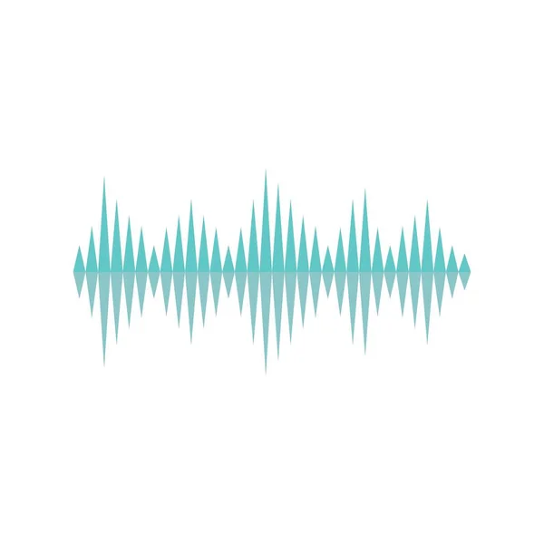 Zvukové Vlny Vektorové Ilustrace Design — Stockový vektor