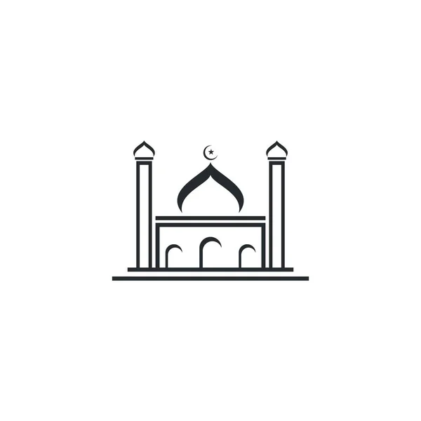 清真寺穆斯林图标矢量图解设计模板 — 图库矢量图片
