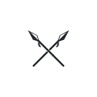 Mızrak logo vektör resimleme şablonu tasarımı