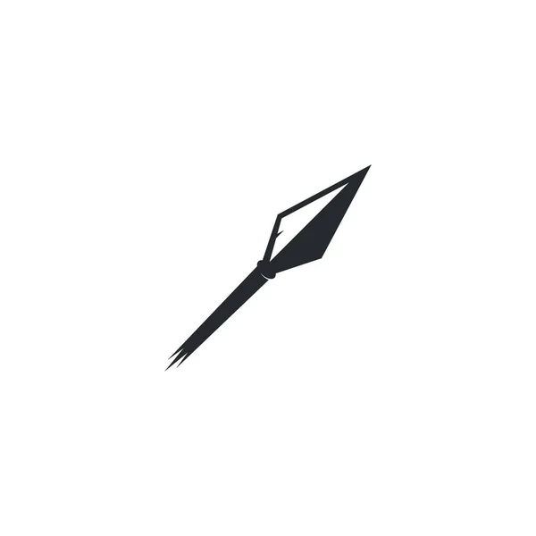 Mızrak Logo Vektör Resimleme Şablonu Tasarımı — Stok Vektör