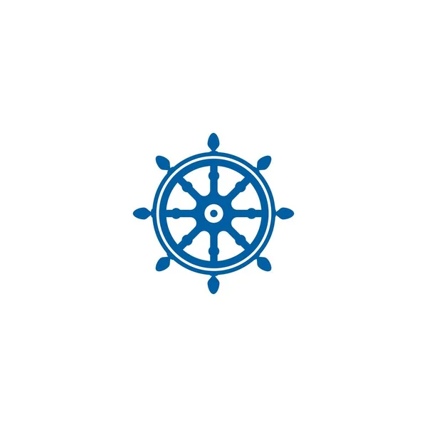 Direção Navio Para Vela Logotipo Vetor Ícone Ilustração Modelo Design — Vetor de Stock