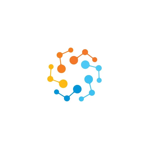 Desenho Vetor Ícone Logotipo Molécula — Vetor de Stock