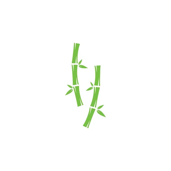 Bamboe Logo Vector Pictogram Illustratie Ontwerp — Stockvector