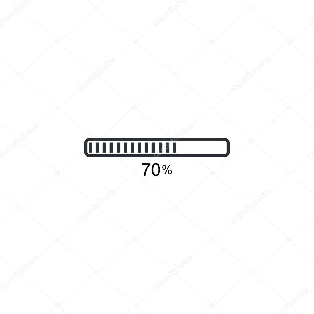 loading bar icon logo template design 