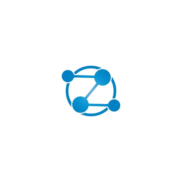 Molekül Logo Vektör Illüstrasyon Tasarımı — Stok Vektör