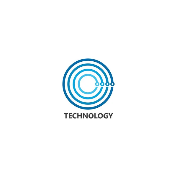 Σχεδιασμός Εικονογράφησης Έννοιας Vector Logo Technology — Διανυσματικό Αρχείο
