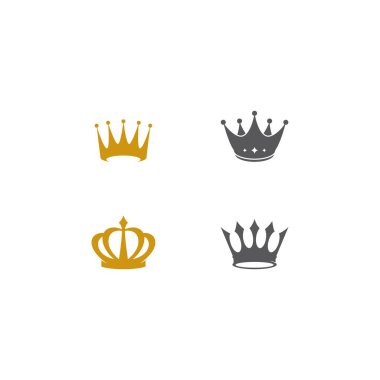 Crown Logo Şablonu vektör çizimi