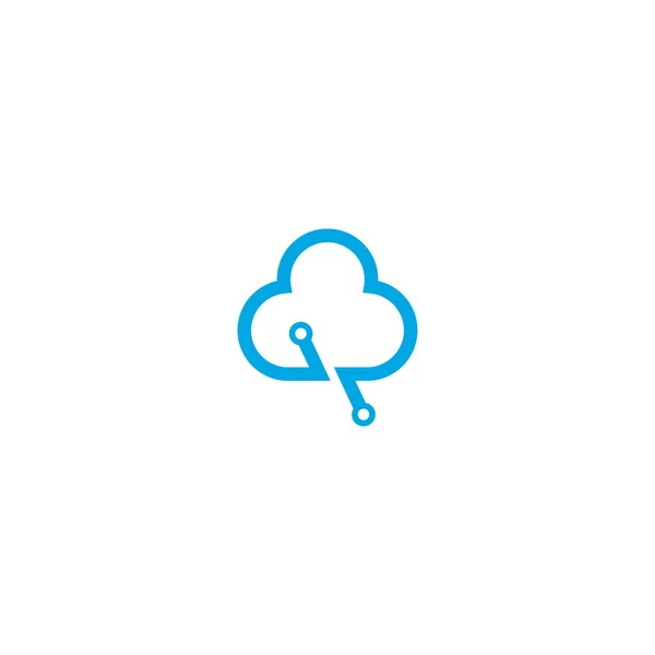 Progettazione Illustrazione Modello Logo Tecnologia Cloud Vettoriale — Vettoriale Stock