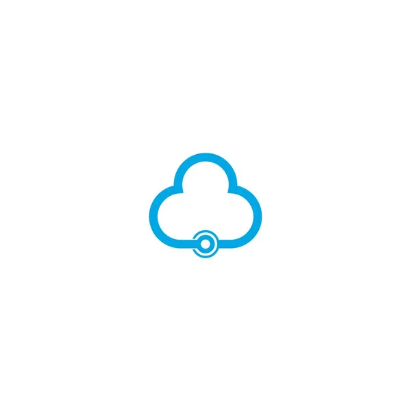 Vector Cloud Technologie Logo Template Illustratie Ontwerp — Stockvector