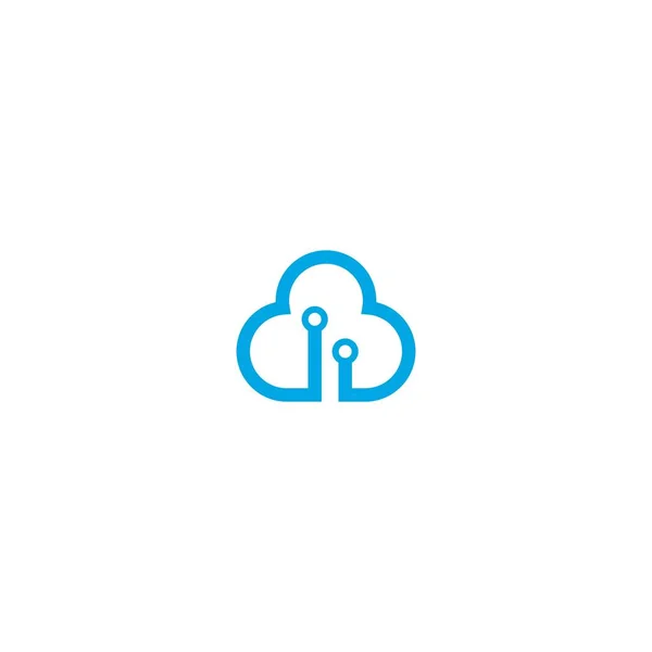 Vector Cloud Technologie Logo Template Illustratie Ontwerp — Stockvector