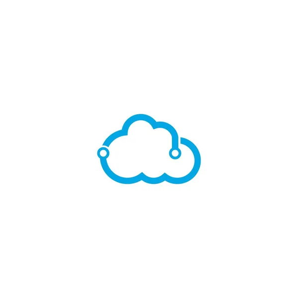 Progettazione Illustrazione Modello Logo Tecnologia Cloud Vettoriale — Vettoriale Stock