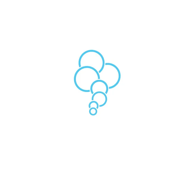 Blue Bubbles Simbolo Vettoriale Icona Illustrazione Design — Vettoriale Stock