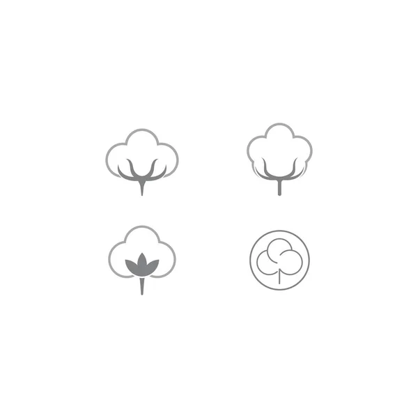Cotton Logo Vector Icon Template Design — Stock Vector