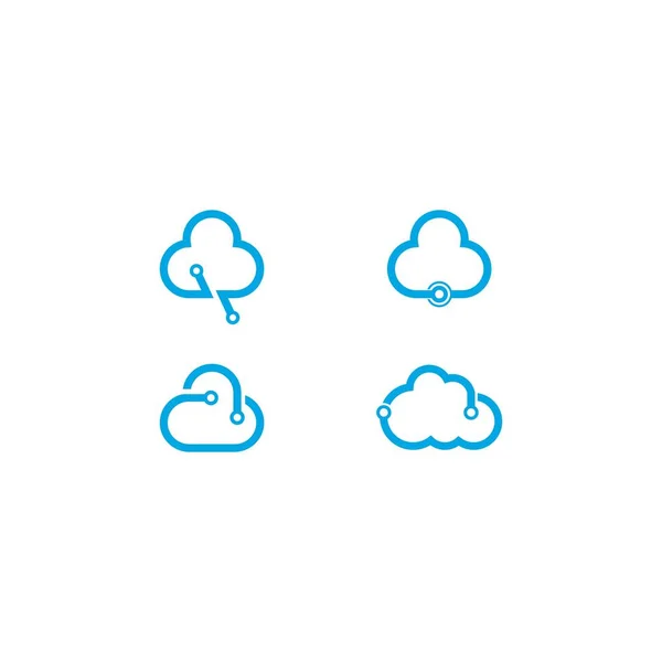矢量云技术标志模板图解设计 — 图库矢量图片