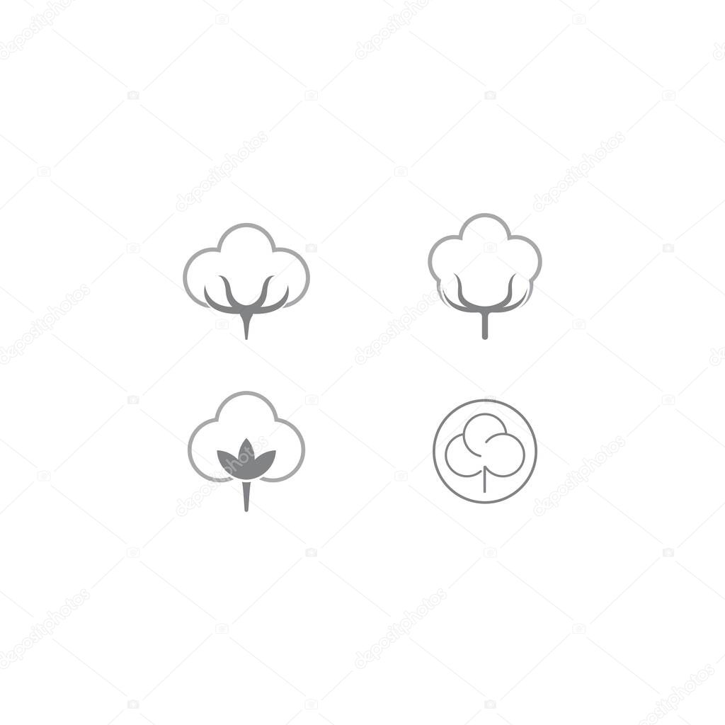 Cotton logo vector icon template design