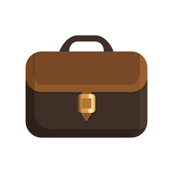 Brown leather briefcase icon — Stock Vector