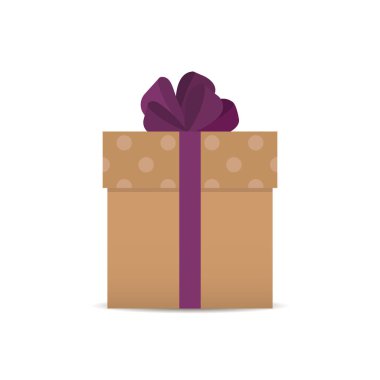 Hediye veya hediye kutusu, beyaz arka plan üzerinde izole