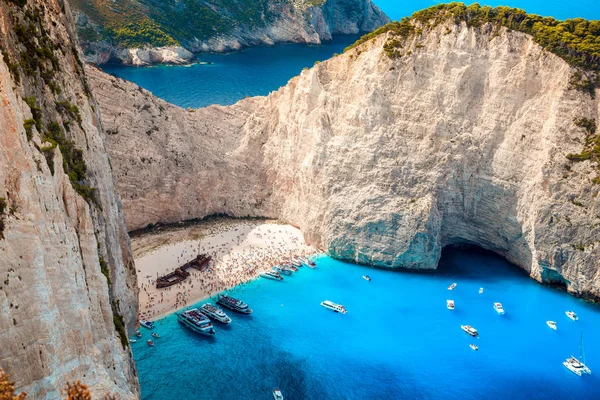 Bahía de naufragios, isla de Zante, Grecia — Foto de Stock