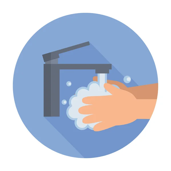 Handtvätt Begreppet Karantän För Coronavirus Antibakteriell Tvätt Vektor Illustration Platt — Stock vektor