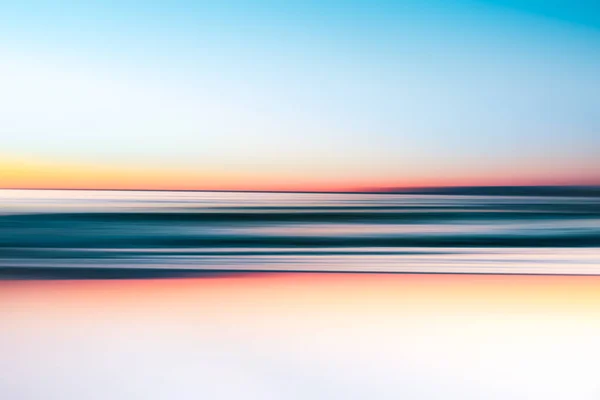 Abstraktní Krajina Východ Slunce Pláži Čárové Umění Rozostření Pohybu Růžová — Stock fotografie