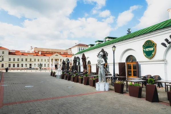 Minsk Weißrussland September 2019 Historische Straße Innenstadt Von Minsk Bierlokal — Stockfoto