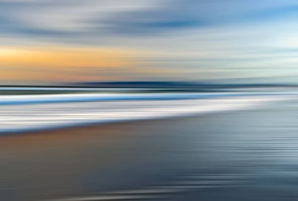 Atardecer Playa Fondo Paisaje Marino Abstracto Arte Línea Desenfoque Movimiento — Foto de Stock