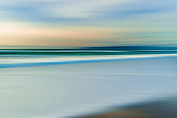 Západ Slunce Pláži Abstraktní Přímořské Pozadí Line Art Pohyb Rozostření — Stock fotografie