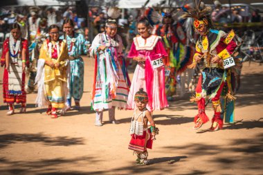 Live Oak Campground, Santa Barbara, CA/USA - October 5, 2019 2019  Santa Ynez Chumash Inter-Tribal Pow Wow. Native Americans in Full Regalia.  Santa Ynez Chumash Inter-Tribal Pow Wow. clipart