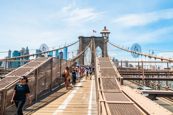 New York City Usa Maggio 2019 Brooklyn Bridge Nyc Sentiero — Foto Stock