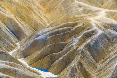 Zabriskie Point, Ölüm Vadisi Ulusal Parkı, Kaliforniya. Taş yüzey, jeoloji, doku