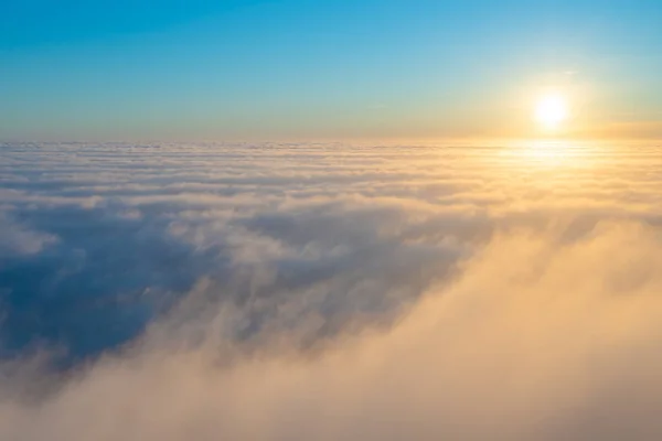 Camada Marinha Acima Oceano Pacífico Pôr Sol Vista Aérea Costa — Fotografia de Stock