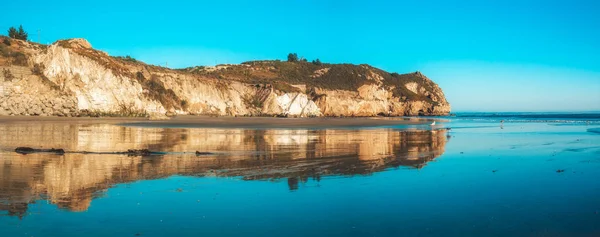 日没のアビラビーチの崖 パノラマ カリフォルニア州の美しい中央海岸 サンルイスオビスポ郡 — ストック写真