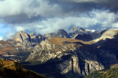Late autumn landscape in the Dolomites, Italy, Europe clipart