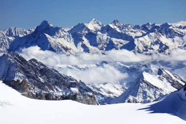 Haute Savoie 'deki Alp manzarası, Fransa, Avrupa