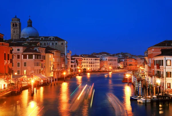 Venise Soleil Italie Vue Panoramique Panoramique Sur Grand Canal Coucher — Photo