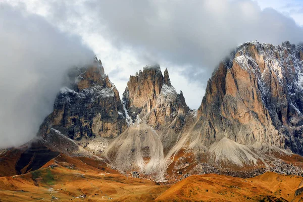 Grupo Sassolungo Tirol Del Sur Montañas Dolomitas Italia Europa — Foto de Stock