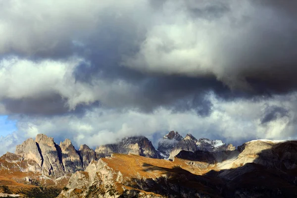 Pozdní Podzimní Krajina Dolomitech Itálie Evropa — Stock fotografie