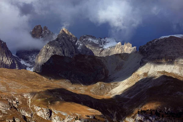 Lumière Automne Sur Les Dolomites Italie Europe — Photo