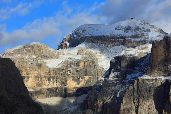 Őszi Fény Dolomitok Olaszország Európa — Stock Fotó