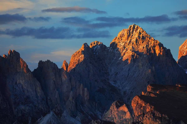 Sunset Light Odle Group Dolomites Italy Europe — Stock Photo, Image