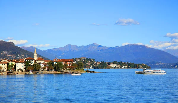Vista Panorámica Del Lago Mayor Italia Europa — Foto de Stock