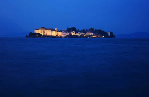 Vista Panorámica Atardecer Del Lago Maggiore Italia Europa —  Fotos de Stock