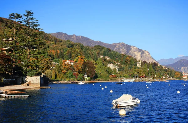 Vista Panorámica Del Lago Mayor Italia Europa — Foto de Stock