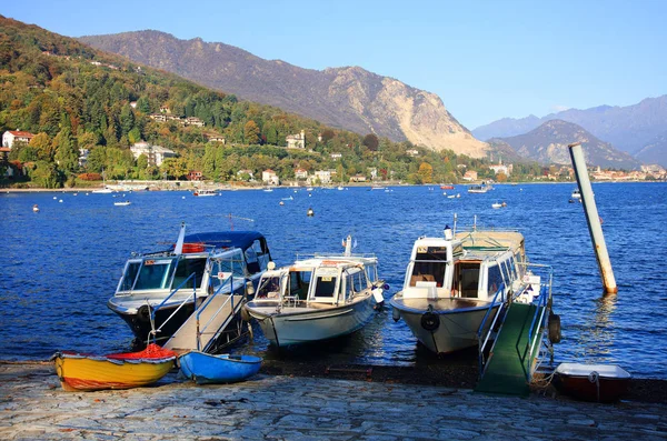 Paisaje Verano Stresa Resort Lago Mayor Italia Europa — Foto de Stock