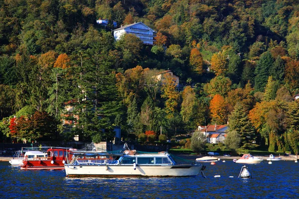Krajobraz Lato Miasta Stresa Resort Jezioro Maggiore Włochy Europa — Zdjęcie stockowe