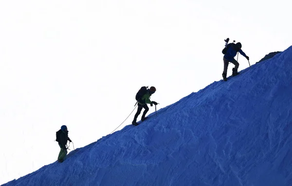 Alpinisti Che Scalano Alta Savoia Francia Europa — Foto Stock