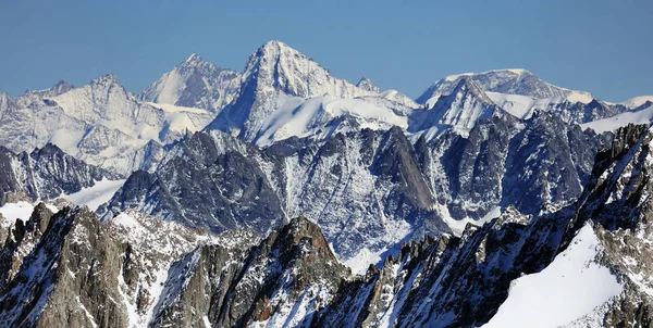 Zima Krajobraz Alpejski Haute Savoie Francja Europa — Zdjęcie stockowe